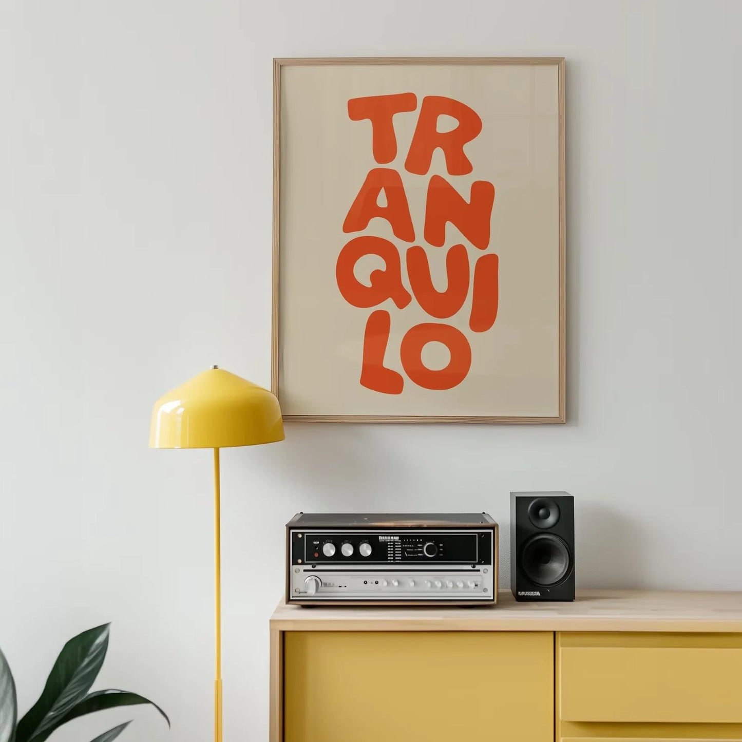 Tableau d'art mural bohème Tranquilo orange crème au style rétro, toile de peinture, affiche pour salon, chambre à coucher, décoration intérieure