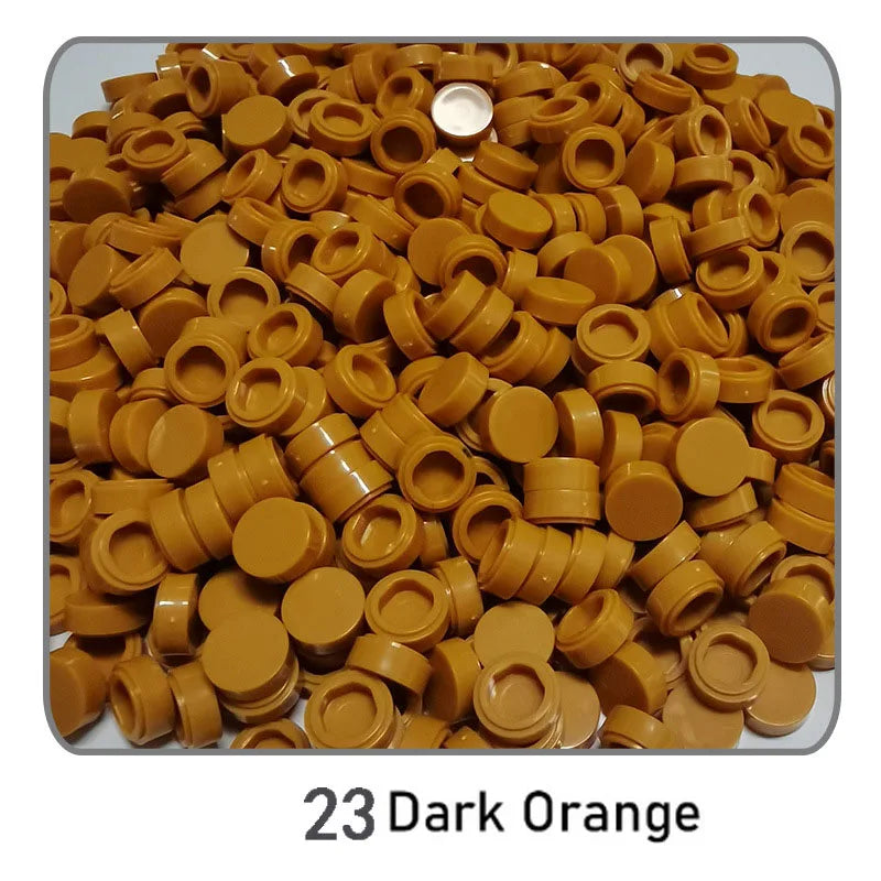 1000Pcs Tile 1x1 Round Building Blocks | 52 Color DIY Educational Creative Toy Set