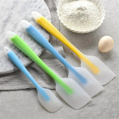 Translucent Silicone Spatula Set | Heat Resistant Kitchen Baking Scraper