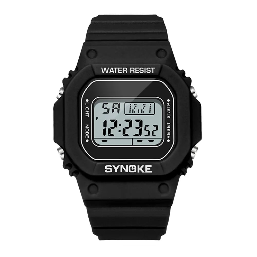 SYNOKE Outdoor Military Digital Watch for Men | Retro Sport Waterproof Timepiece with Luminous Display