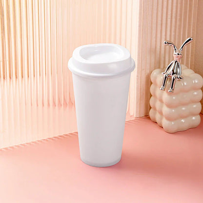 Durable Shatterproof Coffee Mug with Spill-Proof PP Lid | Travel Bottle