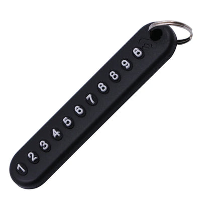 Car Phone Number Keychain | Anti-Lost Key Ring with Number Plate