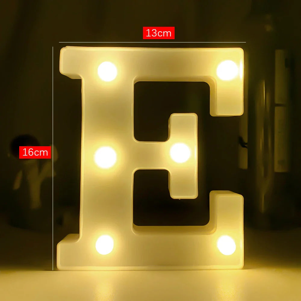 Creative Luminous Letter Night Light | Battery-Powered LED Decor for Parties