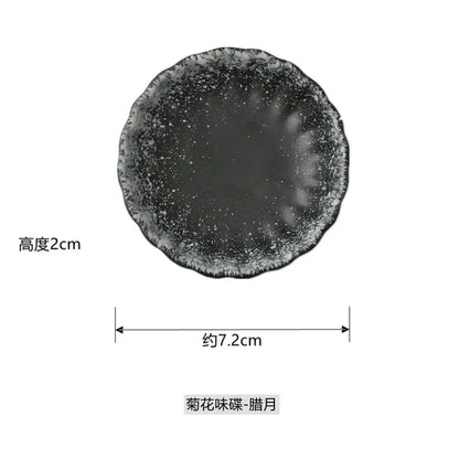 Japanese Sauce Dish | Ceramic Seasoning Dish for Barbecue and Snacks