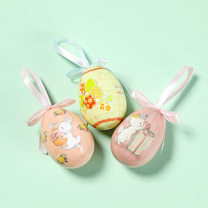 3 Pcs Easter Eggs Bunny Easter Decoration Basket 7 Cm Foam Eggs Home Decor Festoons Hen Party Room Deco Easter Decoration 2024