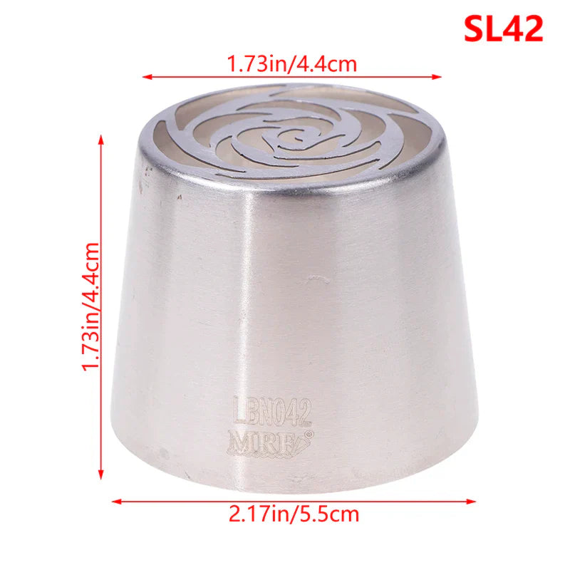 1Pc Stainless Steel Russian Piping Tip | Christmas Cake Icing Nozzle for Cupcake Decorating