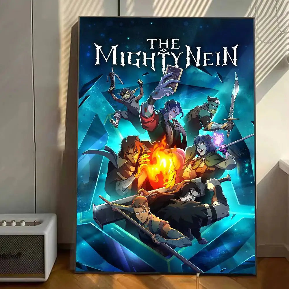 Animation The Mighty Nein Poster HD Art Autocollant Mural Imperméable Décoration Maison Salon Bar