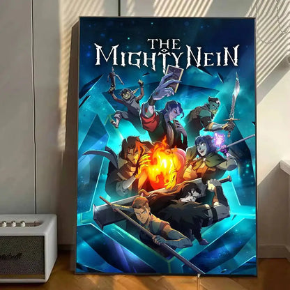 Animation The Mighty Nein Poster HD Art Autocollant Mural Imperméable Décoration Maison Salon Bar