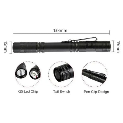 Mini LED Flashlight 50000LM Ultra Bright | Portable Penlight Torch for Camping and Work