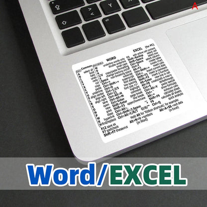 Windows PC Keyboard Shortcut Sticker | Quick Reference Decal for Laptop Desktop