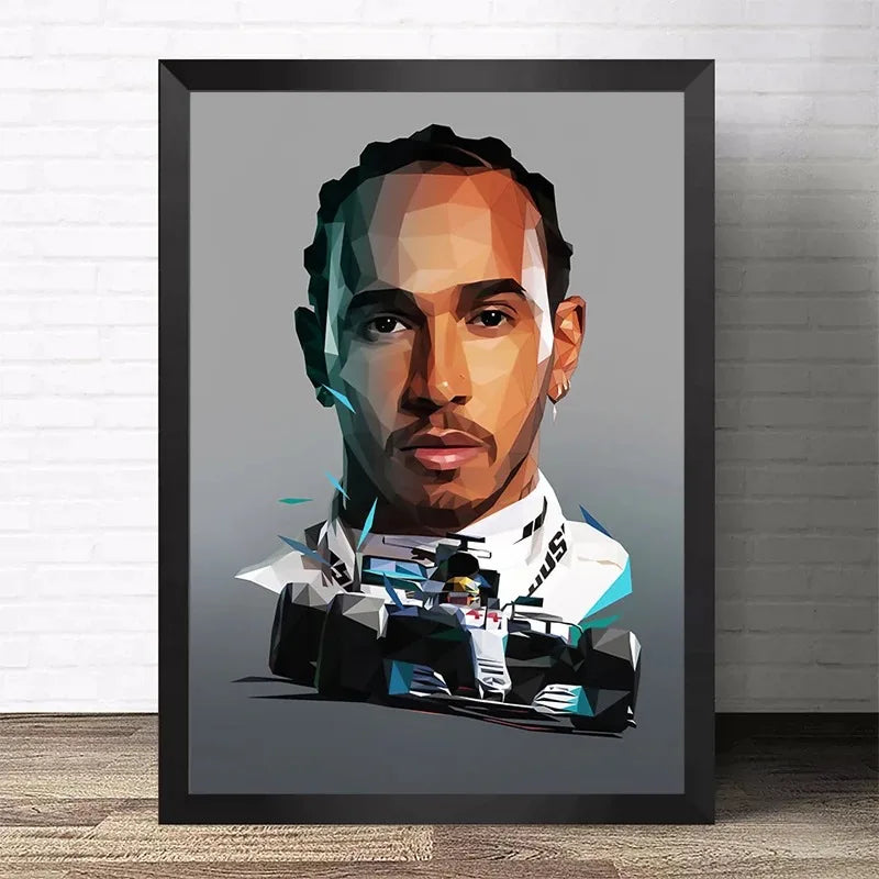 F1 World Champion Racer Ayrton Senna Graffiti Racing Formula 1 Poster Decorative Paintings Canvas Wall Art Pictures Home Decor