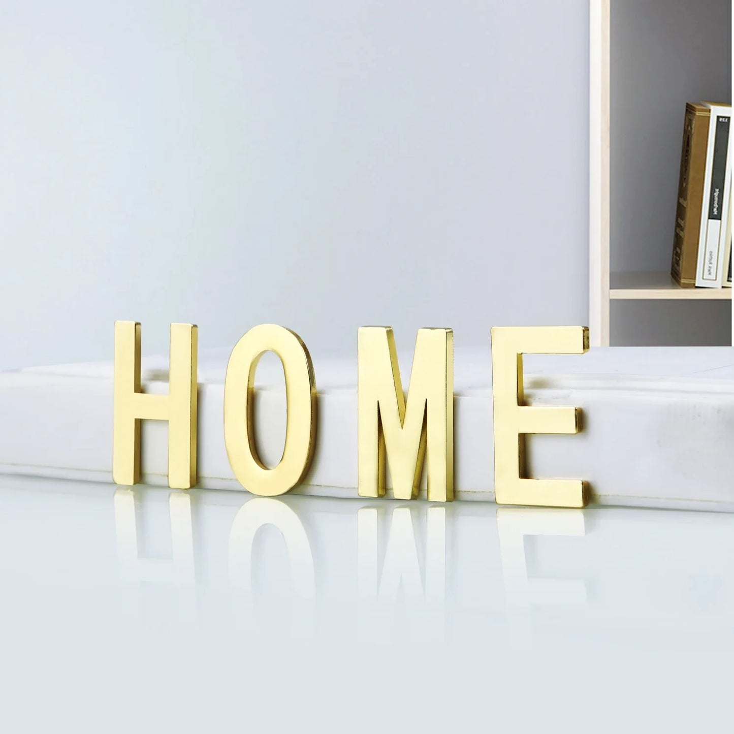 1 Pieza de metal autoadhesivo, número de casa, letras del alfabeto inglés para placa de puerta de apartamento, mesa, pegatinas de número de buzón de 3 x 2 cm