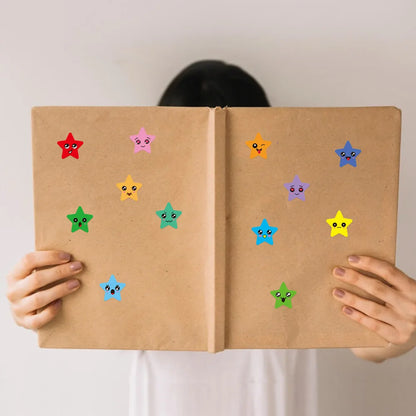 Happy Face Stars Reward Sticker Pack | 450-3000 Sheets for DIY Decor