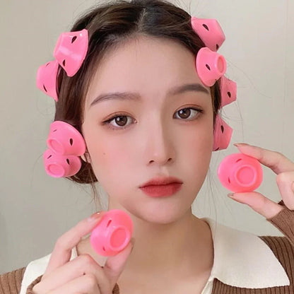 10pcs Heatless Hair Curlers Set | Soft Silicone No Heat Hair Rollers for Sleeping