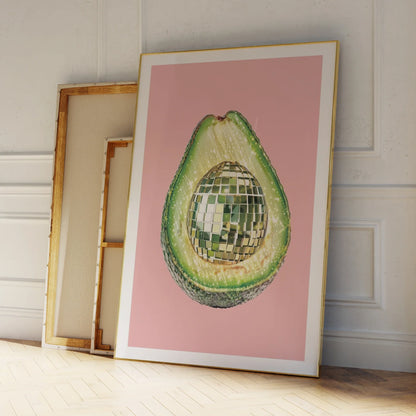Peinture sur toile murale avocat boule disco Affiches photos pour salon chambre d'enfant Décoration intérieure
