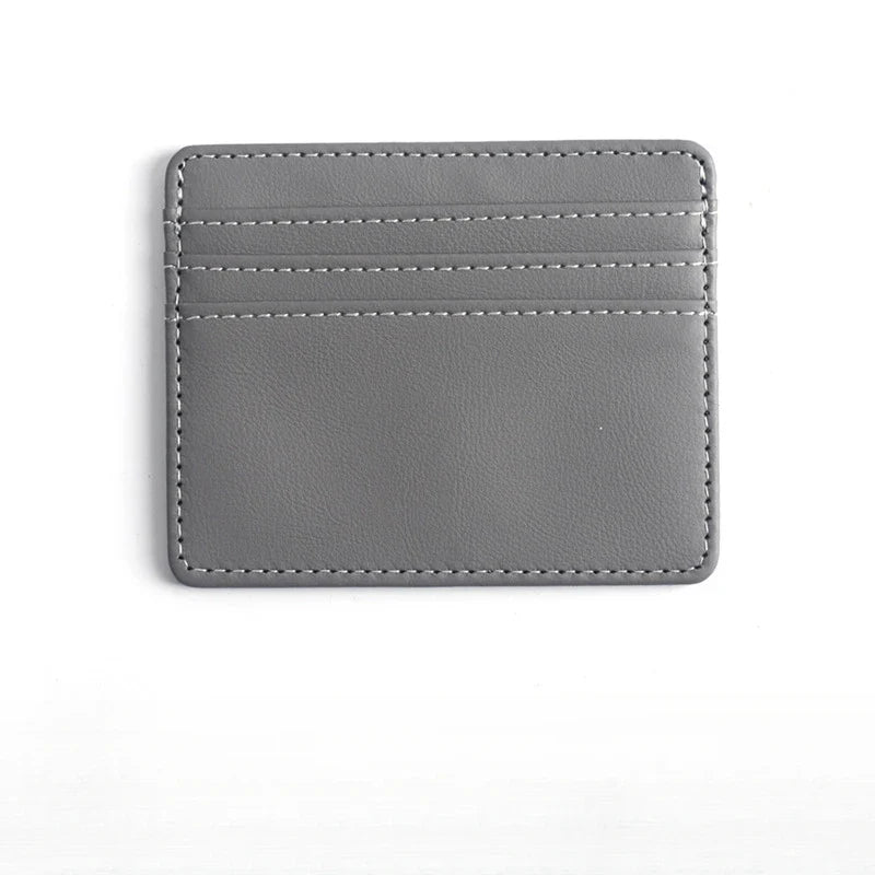 1Pc Pu Leather ID Card Holder | Slim Candy Color Credit Card Box