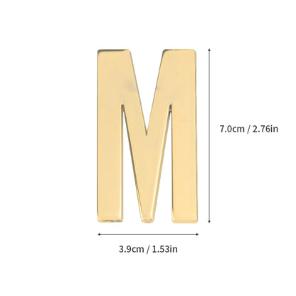 1 pièce en métal auto-adhésive Numéro de maison, lettres de l'alphabet anglais pour plaque de porte d'appartement, autocollants de numéro de boîte aux lettres de table 7*3cm