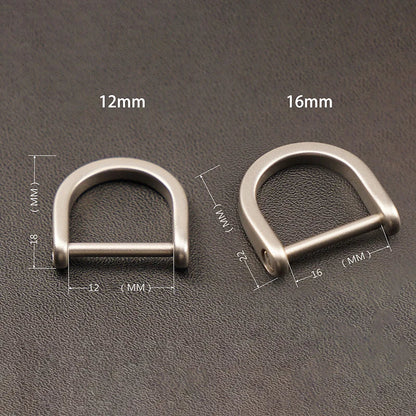 Titanium D Ring Key Shackle | U Shape Horseshoe Key Ring for Car Fob and DIY Leather Key Organizer