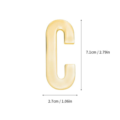 1 pièce en métal auto-adhésive Numéro de maison, lettres de l'alphabet anglais pour plaque de porte d'appartement, autocollants de numéro de boîte aux lettres de table 7*3cm