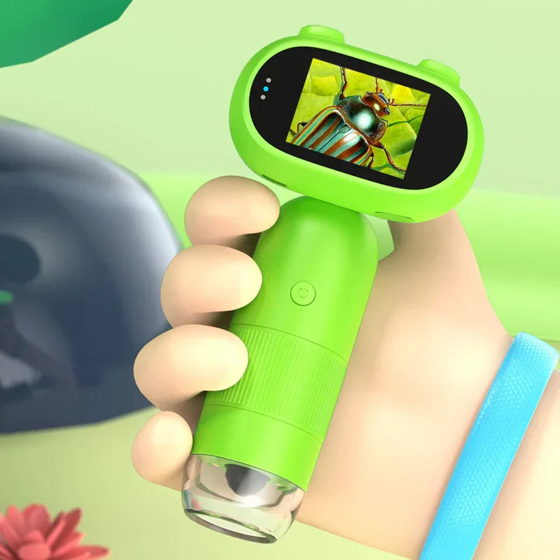 Microscopio digital para niños 1000X Microscopio de mano con luces LED USB