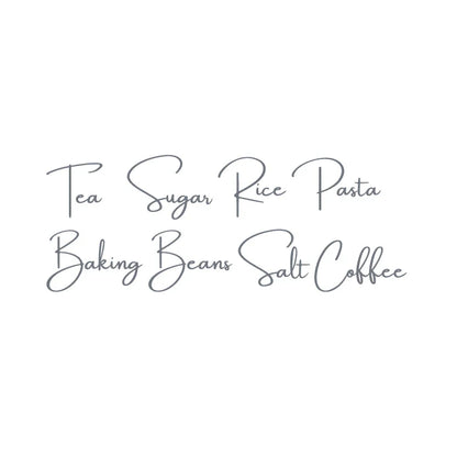 Kitchen Canister Labels Sticker Set | Waterproof Vinyl Decals for Tea Coffee Sugar