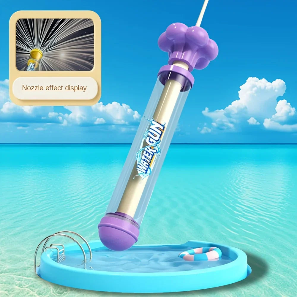 Water Blaster Firework Spray Toy | Large Capacity Pull-Back Splash Gun for Outdoor Fun
