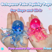 Glitter Octopus Taba Squishy Sugar Stress Ball | Cute Animal Squeeze Fidget Toy for Kids