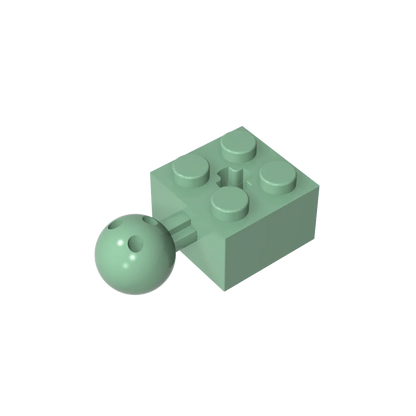Gobricks GDS-976 Technical Brick Modified 2 x 2 with Ball Joint and Axle Hole | Compatible with Lego 57909