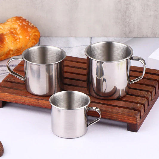 Stainless Steel Coffee Mug with Handle | Portable Travel Camping Cup
