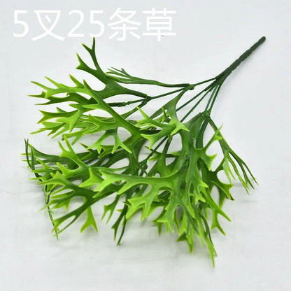 Planta artificial pequeña, helecho de Boston, hierba verde, decoración del hogar, hojas falsas, follaje, decoración de jardín, fiesta, bodas