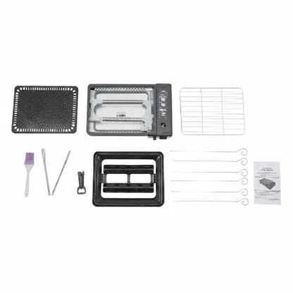 Portable Butane Grill Stove with Grill Net Outdoor Camping Traveling Trekking BBQ