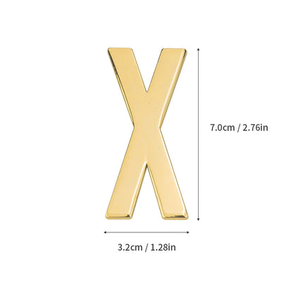 1 pièce en métal auto-adhésive Numéro de maison, lettres de l'alphabet anglais pour plaque de porte d'appartement, autocollants de numéro de boîte aux lettres de table 7*3cm