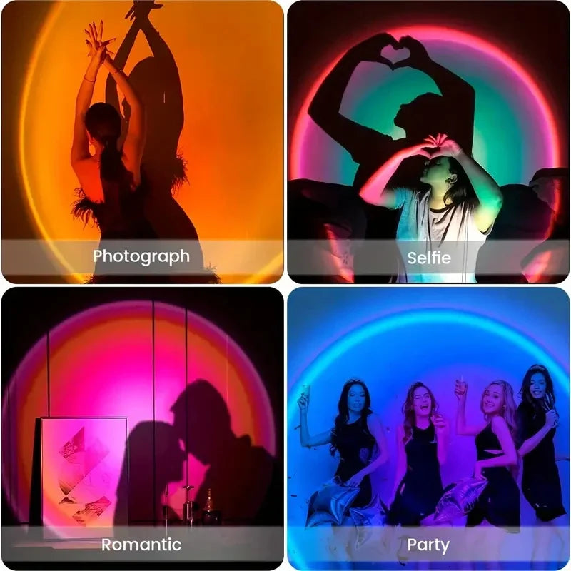 Sunset Projection Lamp with Remote Control | 16 Color LED Night Light