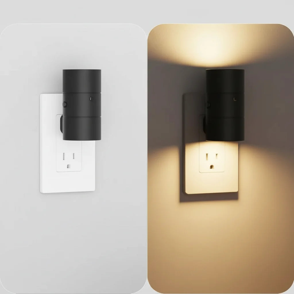 Dimmable LED Night Light with Sensor 1/2/4Pack Plug-In Wall Light for Bedroom