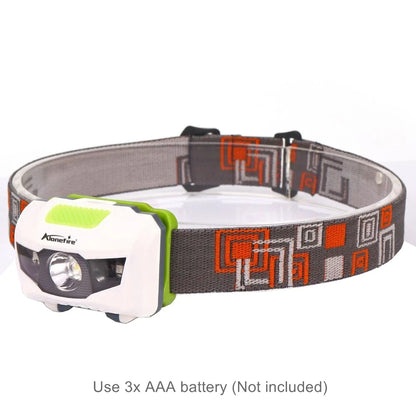 Alonefire HP30 3W LED Headlamp | White and Red Strobe Light for Outdoor Adventures