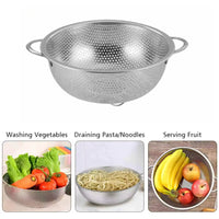 Stainless steel drain basket, vegetable washing basket, perforated basket, rice washing basket, sieve and filter water