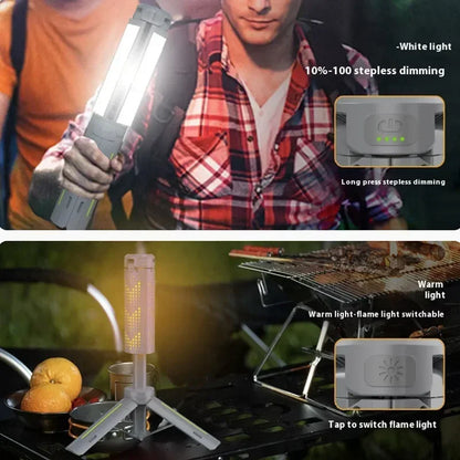 1000LM Rechargeable Camping Lantern Retractable Work Light Hiking Emergency