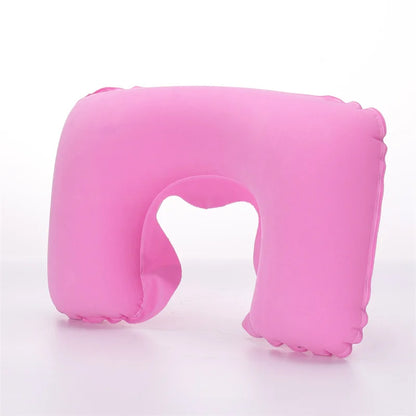 Portable Inflatable Travel Neck Pillow | U-Shape Air Cushion for Airplane