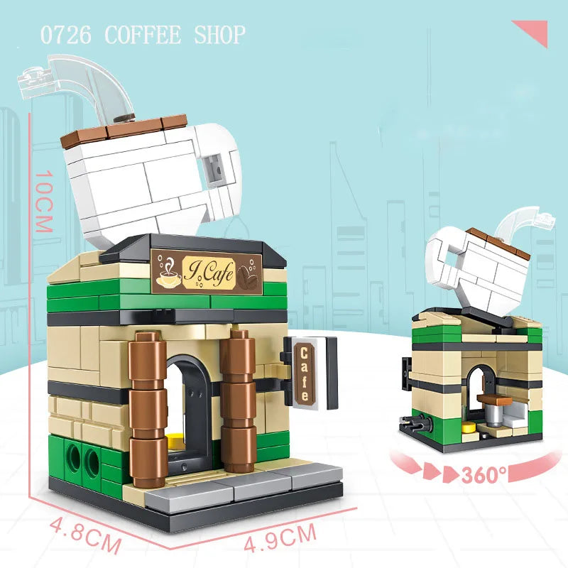 Stackable Building Blocks Toy 8 Pieces | City Street View Set for Kids