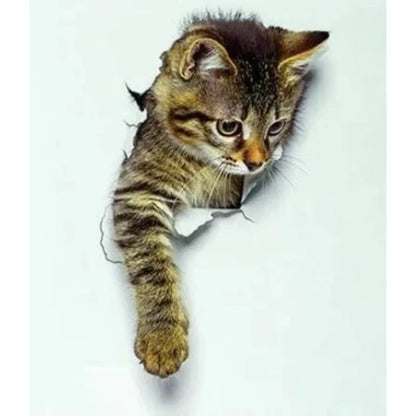 3D Cute Cat Wall Stickers | Self-adhesive Removable Wallpaper for Kids Room Living Room Bedroom Bathroom
