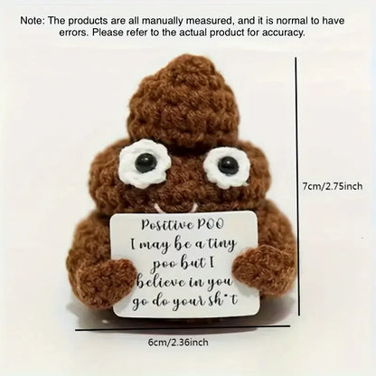 Creative Handmade Yarn Weaving With Positive Energy, Funny And Cute Toy Poop Cards,Gifts For Friends, Christmas Gifts