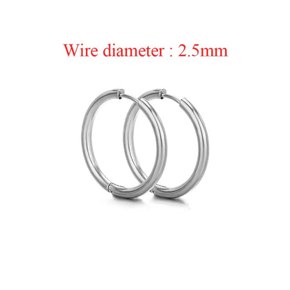 10pcs Stainless Steel Hoop Earrings Set | Fashion Huggie Earrings for Women and Men