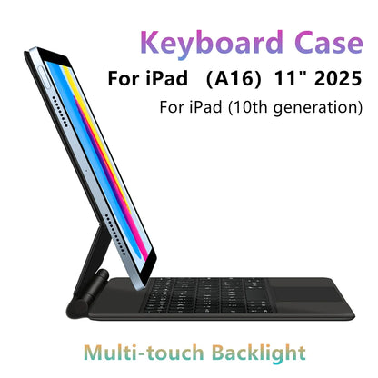 iPad 11 Inch Keyboard Case A16 10th/11th Gen Backlit Magic Smart Cover