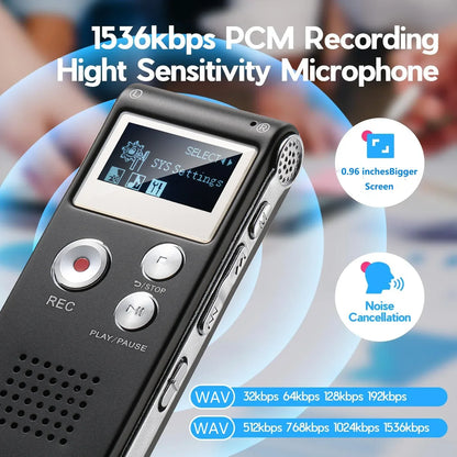 Voice Activated Digital Recorder Portable Lecture Audio Recorder N28