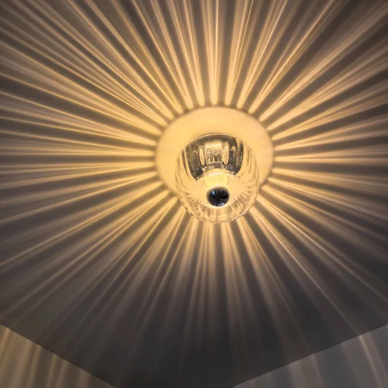 Nordic Bauhaus Glass Ceiling Light Retro LED Wall Lamp for Living Room Hallway