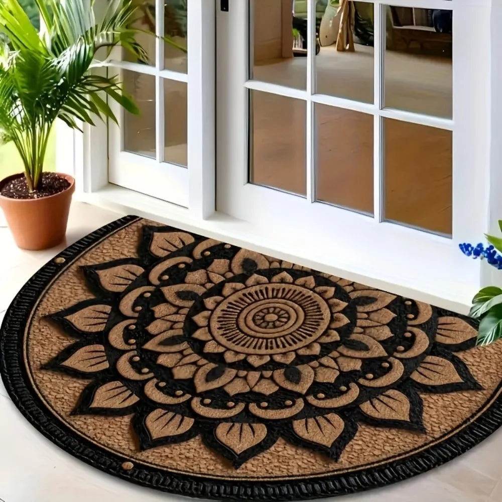 Tapis de sol VIKAMA de style américain à motif floral, antidérapant et anti-salissure, tapis de décoration intérieure pour l'entrée, la salle de bain et la cuisine