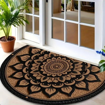 Tapis de sol VIKAMA de style américain à motif floral, antidérapant et anti-salissure, tapis de décoration intérieure pour l'entrée, la salle de bain et la cuisine