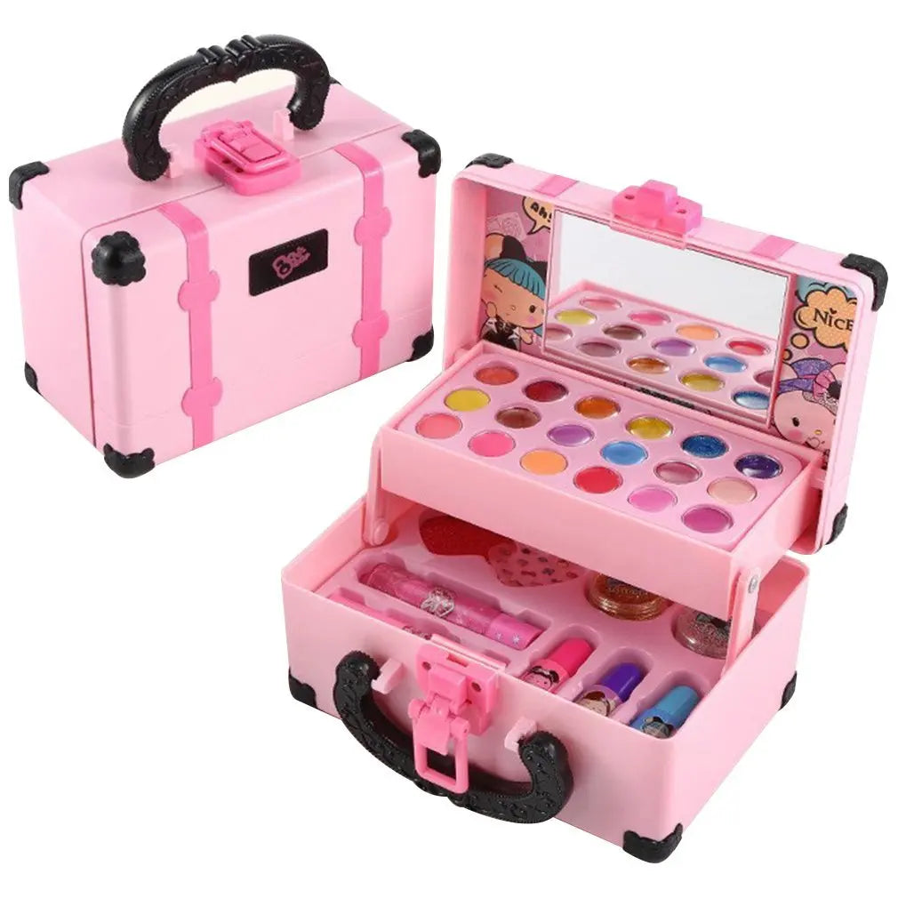 Kids Princess Makeup Kit Washable Non Toxic Cosmetic Set with Case