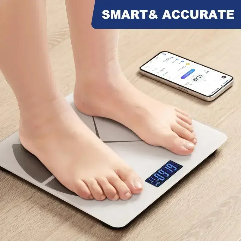 Smart Digital Scale – USB Rechargeable with LED Display and Bluetooth Connectivity