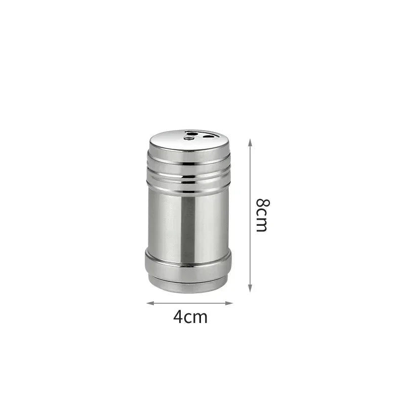 Pot à épices en acier inoxydable | Salière et poivrière rotatives pour barbecue et cuisine